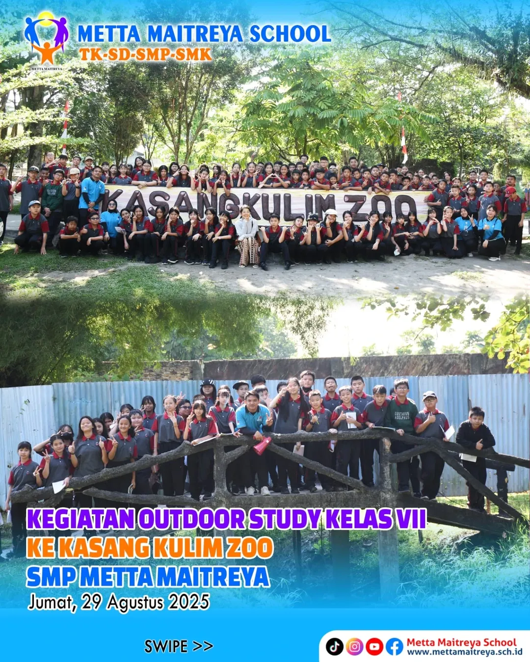 Outdoor Study Kelas VII ke Kasang Kulim Zoo